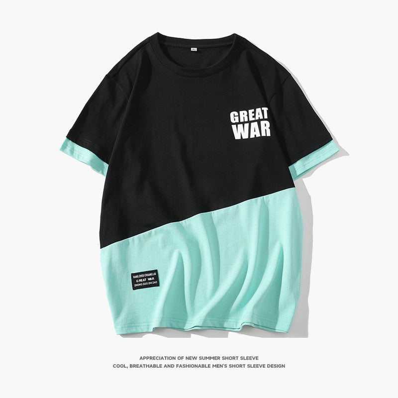 Hip Hop Loose Mens Streetwear T-shirts Casual Classic Summer Short Sleeves Black White Tshirt Tees Oversize 896 2