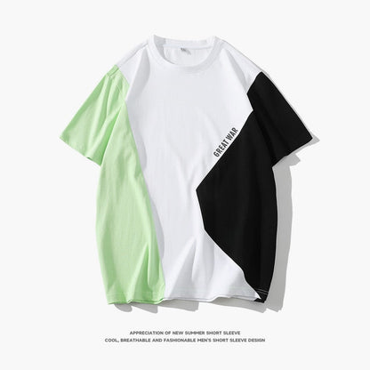 Hip Hop Loose Mens Streetwear T-shirts Casual Classic Summer Short Sleeves Black White Tshirt Tees Plus Oversize 885 2