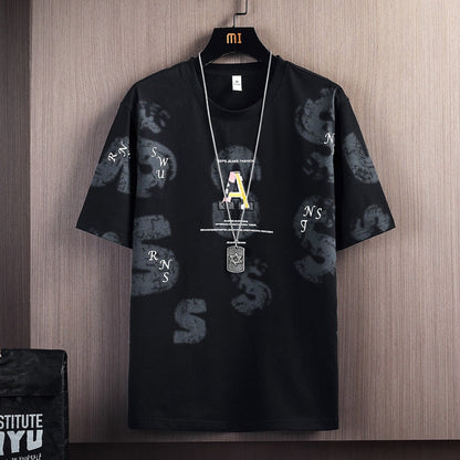 Hip Hop Loose Mens Streetwear T-shirts Casual Classic Summer Short Sleeves Black White Tshirt Tees Print Oversize 2331 No Necklace 2
