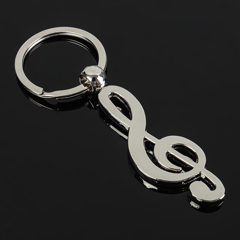 Hot New Metal Musical note Key chain Cool Luxury Car Key Ring Musical Bag pendant Keychains Music Score For Gift jewelry