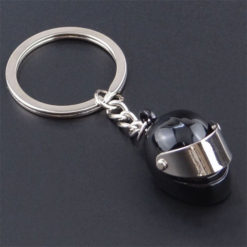 Hot metal Motorcycle Helmet Key Chain Fashion Stereo Motorcycle Helmets Safety Auto Bag Car Key Ring KeyChain Gift jewelry