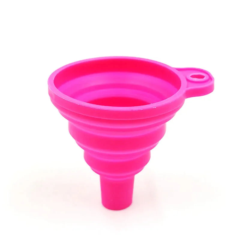 Household Foldable Telescopic Funnel Kitchen Sub Packaging Oil Leak Candy Color High Temperature Resistant Thistle Tube A-3