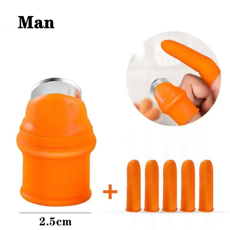 Kitchen Tool Accessories Finger Protector Silicone Thumb Knife Gears Cutting Gloves Vegetables Picking Knife Plant Blade Scissor Man
