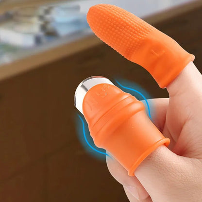 Kitchen Tool Accessories Finger Protector Silicone Thumb Knife Gears Cutting Gloves Vegetables Picking Knife Plant Blade Scissor