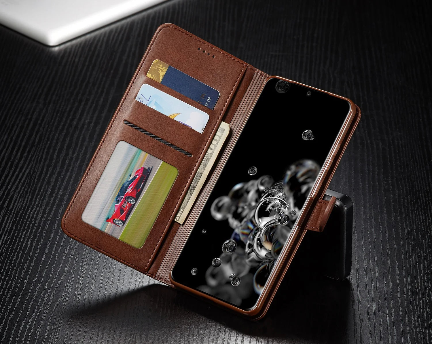 Leather Case for Samsung Galaxy S20 FE S21 Ultra A71 A51 Note 20 10 Plus A70 A50 A20 A52s S9 S8 Plus S7 Edge Wallet Flip Cover