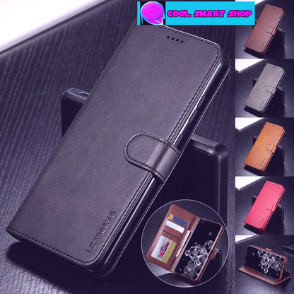 Leather Case for Samsung Galaxy S20 FE S21 Ultra A71 A51 Note 20 10 Plus A70 A50 A20 A52s S9 S8 Plus S7 Edge Wallet Flip Cover