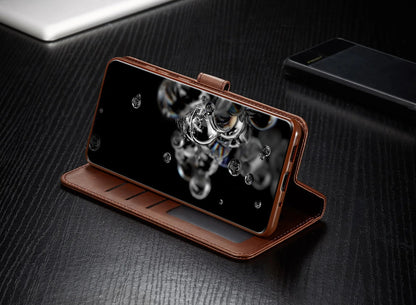 Leather Case for Samsung Galaxy S20 FE S21 Ultra A71 A51 Note 20 10 Plus A70 A50 A20 A52s S9 S8 Plus S7 Edge Wallet Flip Cover