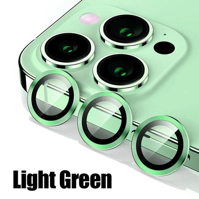 Lens Protector Glass for iPhone 12 Pro Max Plus Camera Lens Protection For iPhone Mini Metal Ring Camera Film Green