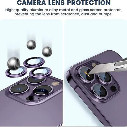 Lens Protector Glass for iPhone 13 Pro Max Plus Camera Lens Protection For iPhone Mini Metal Ring Camera Film