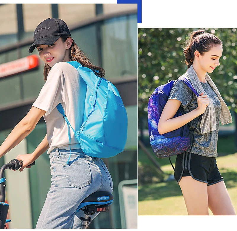 Lightweight Nylon Backpack Foldable Waterproof Sport Bag Back Pack Folding Handy Travel Bag Outdoor For Men Women Shopper Sac