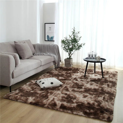 Living Room Carpets Fluffy Bedroom Carpets Bay Window Carpets Thickened Floor Mats Home Improvement Soft Velvet Mats BROWN