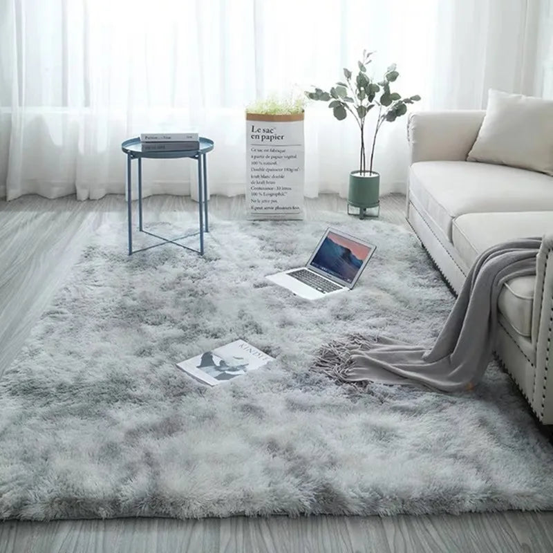 Living Room Carpets Fluffy Bedroom Carpets Bay Window Carpets Thickened Floor Mats Home Improvement Soft Velvet Mats AQUA GREY
