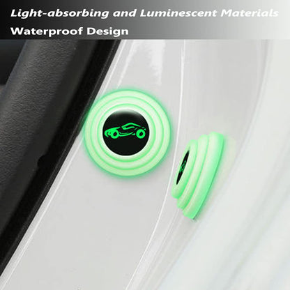 Luminous Car Door Anti-collision Silicone Pad Anti-shock Closing Door Stickers Soundproof Buffer Gasket Auto Accessories Set AA