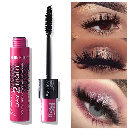 Mascara Women Mascara Silk Non-Smudge Curling Fiber Eyelash Extension Waterproof Sweatproof Thick Combo Brush Makeup Cosmetics