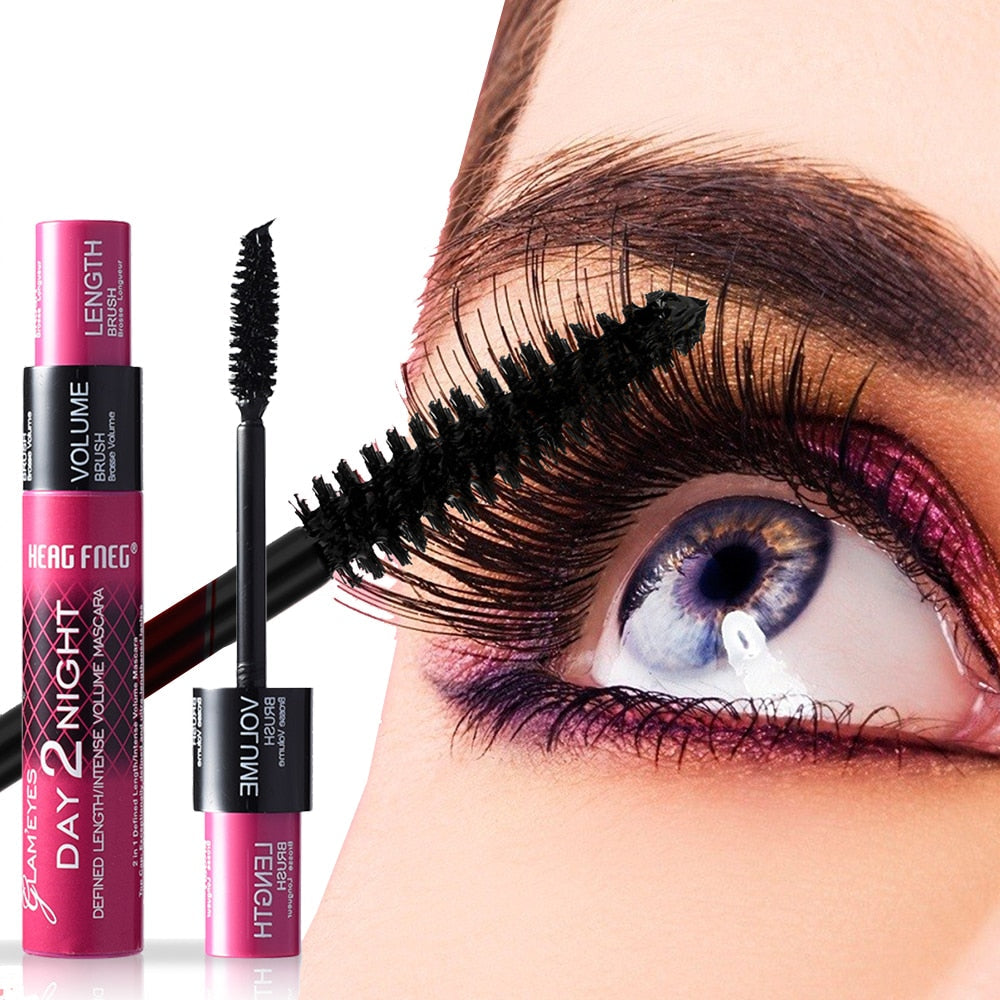 Mascara Women Mascara Silk Non-Smudge Curling Fiber Eyelash Extension Waterproof Sweatproof Thick Combo Brush Makeup Cosmetics