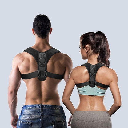 Medical Adjustable Clavicle Posture Corrector Men Women Upper Back Brace Shoulder Lumbar Support Belt Corset Posture Correction Black