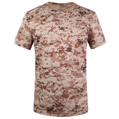 Men Camouflage Hiking T-Shirts Quick Drying Breathable Short Sleeve Military Tactical Tops Ourdoor Hunting Military T Shirt sansha camo