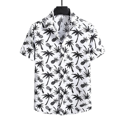 Men'S Blouse Fashions Summer Clothes Shirts Short Sleeves OverSize Hawaiian Beach Casual Floral Print For Man C308 7