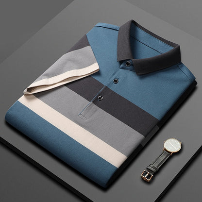 Men'S Classic Striped Polo Shirt Cotton Short Sleeve Summer Plus Oversize JT2313 2