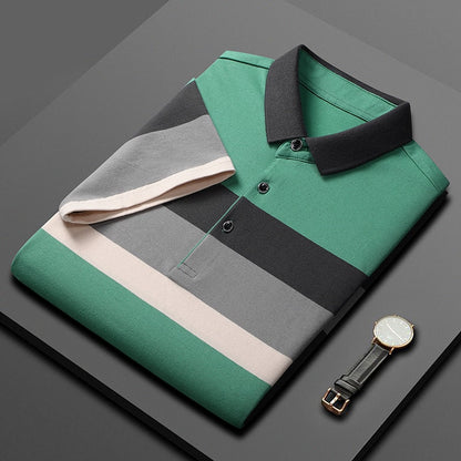 Men'S Classic Striped Polo Shirt Cotton Short Sleeve Summer Plus Oversize JT2313 1