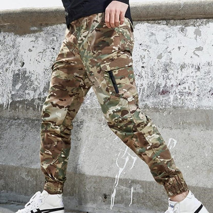 Men Tactical Hunting Pants Fashion Streetwear Casual Camouflage Jogger Pants Military Cargo Trousers Spring Autumn Hiking Pants