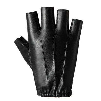 Men Women PU Leather Gloves Lovers Fingerless Mittens Black Half Finger Outdoor Tactical Mens Leather Driving Gloves