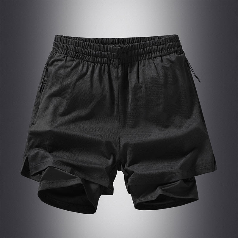 Men's Quick Dry Running GYM Shorts New Summer Casual Classic Brand Male Black Pants Trouers