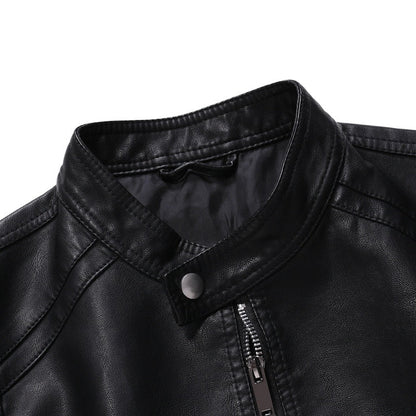 Mens PU Leather Jacket Motorcycle Biker Men's Jackets Autumn Winter Warm Black Outdoor Outwear Coats 5XL Plus Szie
