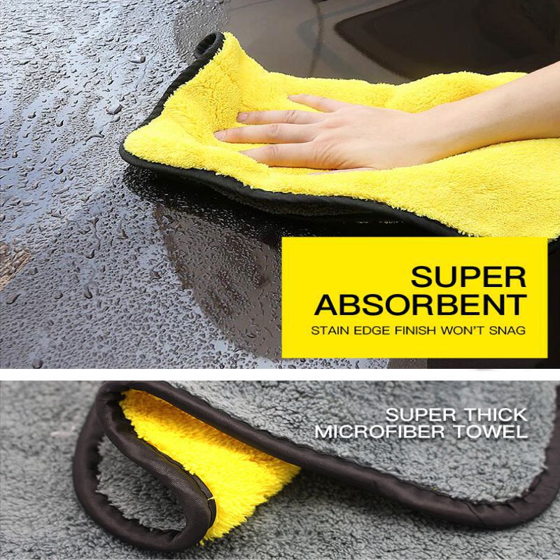 Microfiber Auto Wash Towel Car Cleaning Drying Cloth Hemming Car Care Cloth Detailing Car Wash Towel 30x30/40/60CM New A