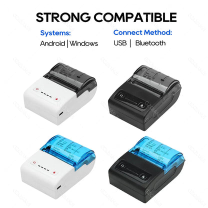 Mini Bluetooth Thermal Bill Printer Wireless Protable 58mm Receipt Printer Loyverse POS Free App SII on Android The cheapest