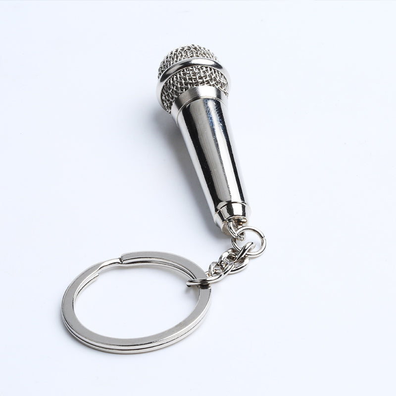 Mini Microphone Singer Rapper Music Lover Rock Roll BFF Best Friends Bag Charm Pendant Keychain Music Jewelry Gifts