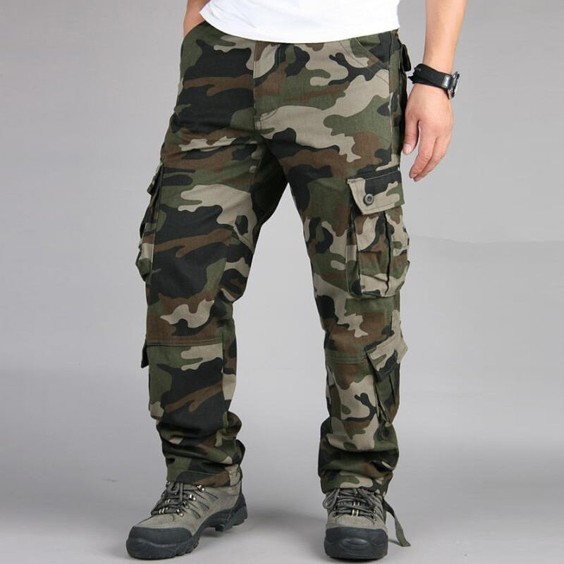 Multi-pockets Military Tactical Pants Outdoor Hiking Trekking Climbing Camouflage Trousers Cargo Pants Men Joggers Sweatpants army camo