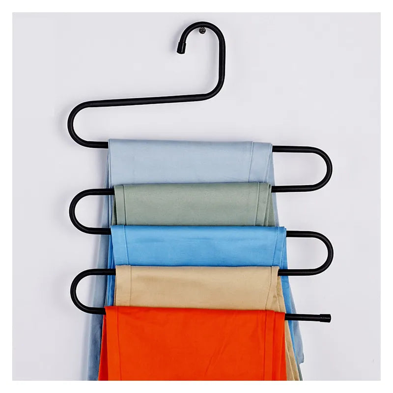 Multifunctional Hanger For Clothes Storage Closet Organizer Adjustable Pants Tie Storage Shelf Wardrobe Organizer Trouser Hanger