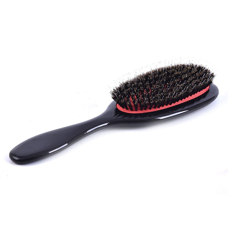 Natural Boar Bristle Hair Brush For Women Men Kid Soft Bristles Brush Hair Comb Restore Shine Texture Wooden Handle Hairbrush Bristle Airbag