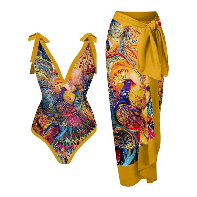 New 2Piece Women Bikini Set Push Up Floral Printed Ruffle Bikinis Strappy Bandage Swimwear Brazilian Biquini Bathing Suit TW160031Y1