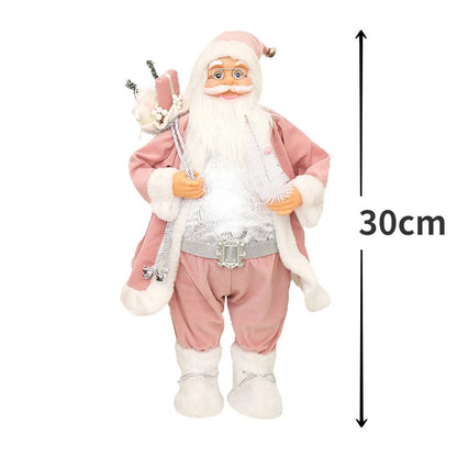 New Santa Claus Doll Christmas Tree Ornament Merry Christmas Decorations for Home Navidad Natal Gifts New Year LR-8 30cm