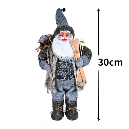 New Santa Claus Doll Christmas Tree Ornament Merry Christmas Decorations for Home Navidad Natal Gifts New Year LR-15 30cm