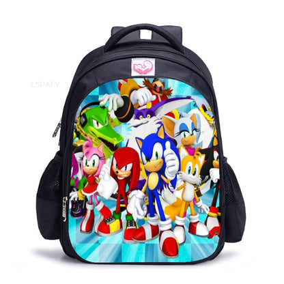 New Sonic Racing Backpack Cartoon Backpacks Kids Bag Waterproof Bag Daily Children's Backpack For Girls And Boys 25