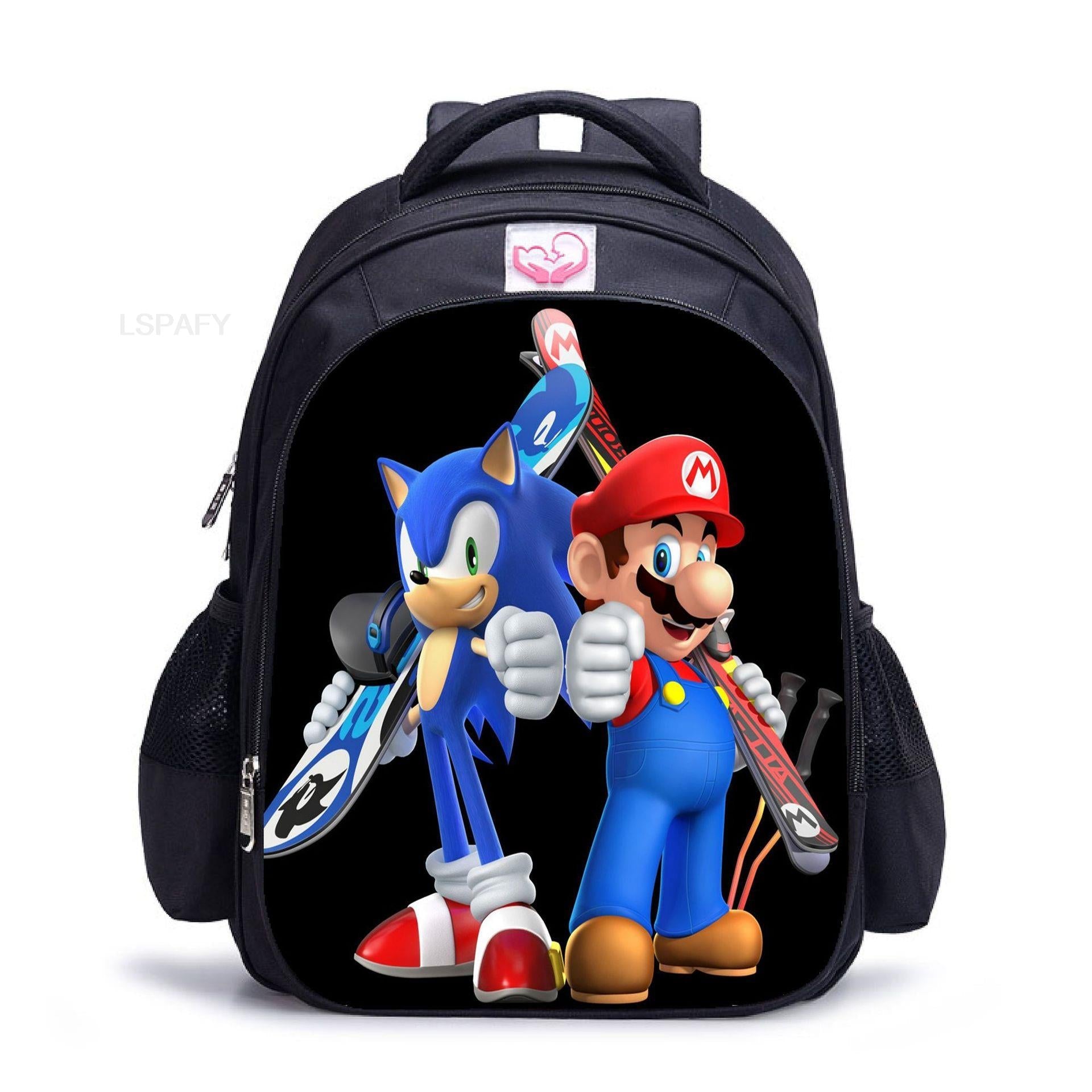 New Sonic Racing Backpack Cartoon Backpacks Kids Bag Waterproof Bag Daily Children's Backpack For Girls And Boys 23