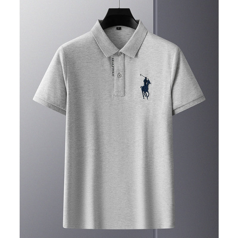 New Summer Lapel T-shirts Short Sleeve Polo Shirt Solid Color Embroidery Casual T-shirt