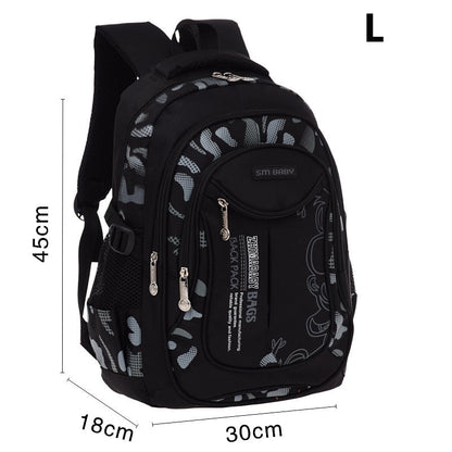 New Waterproof Children School Bags Backpacks For Teenagers Boys Kids Primary School L Black