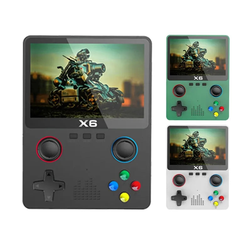 New X6 3.5Inch IPS Screen Handheld Game Player Dual Joystick 11 Simulators GBA Video Game Console for Kids Gifts