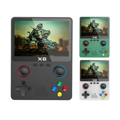 New X6 3.5Inch IPS Screen Handheld Game Player Dual Joystick 11 Simulators GBA Video Game Console for Kids Gifts