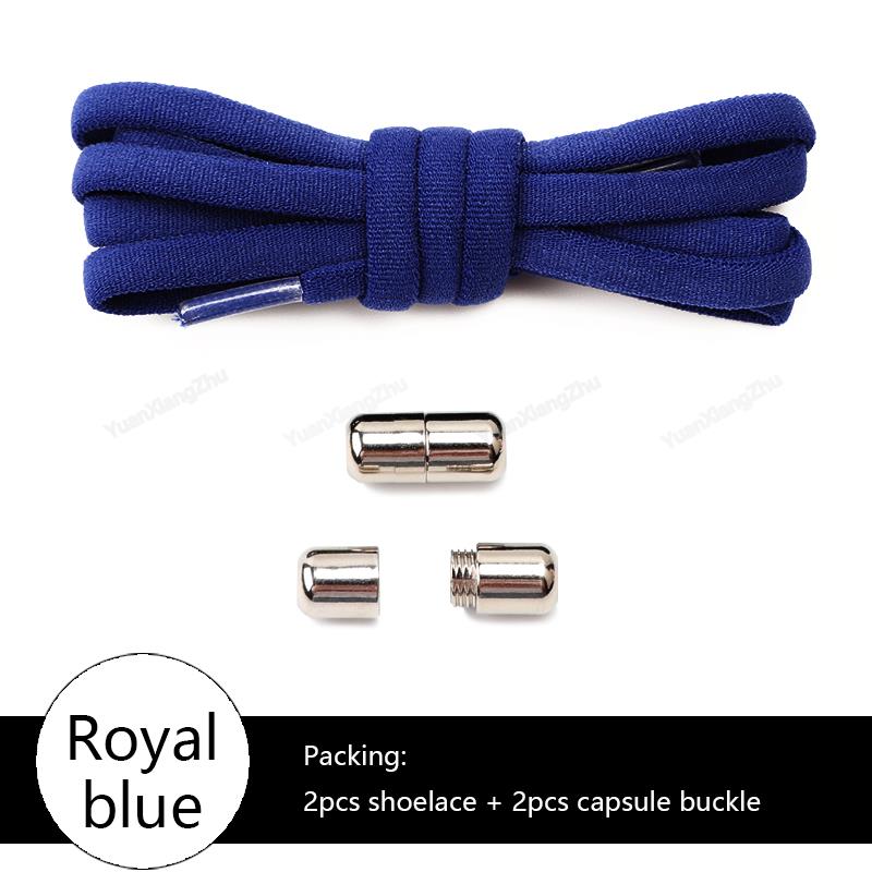 No tie Shoe laces Elastic laces Sneakers Round Shoelaces without ties Quick Shoelace for Shoes Kids Adult One Size fits All shoe Royal blue China