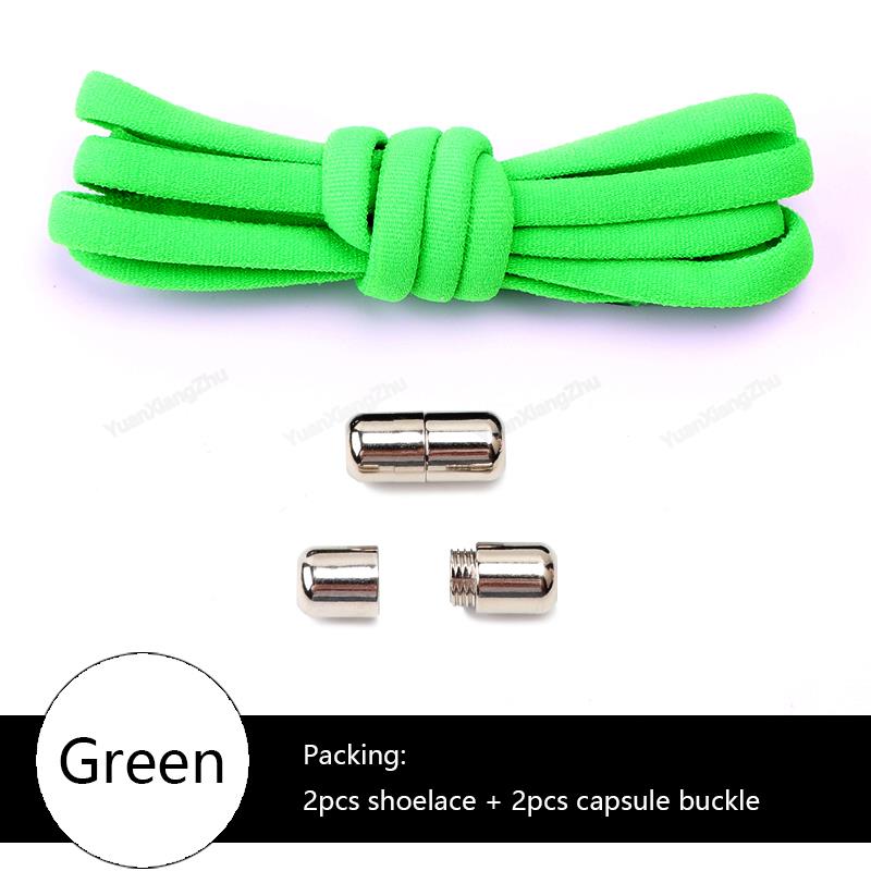 No tie Shoe laces Elastic laces Sneakers Round Shoelaces without ties Quick Shoelace for Shoes Kids Adult One Size fits All shoe Green China