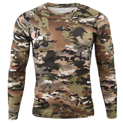 Outdoor Hunting Tactical T Shirts Combat Military Hunting T-shirt Breathable Quick Dry Army Camo Fishing Hiking Camping Tee Tops