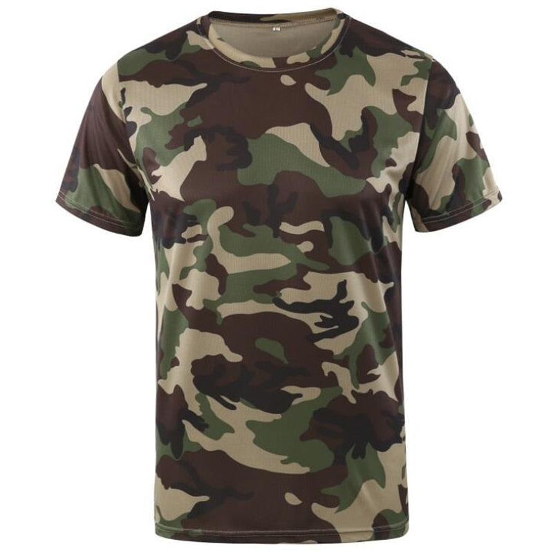 Outdoor Hunting Tactical T Shirts Combat Military Hunting T-shirt Breathable Quick Dry Army Camo Fishing Hiking Camping Tee Tops