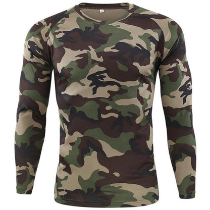 Outdoor Hunting Tactical T Shirts Combat Military Hunting T-shirt Breathable Quick Dry Army Camo Fishing Hiking Camping Tee Tops jungle