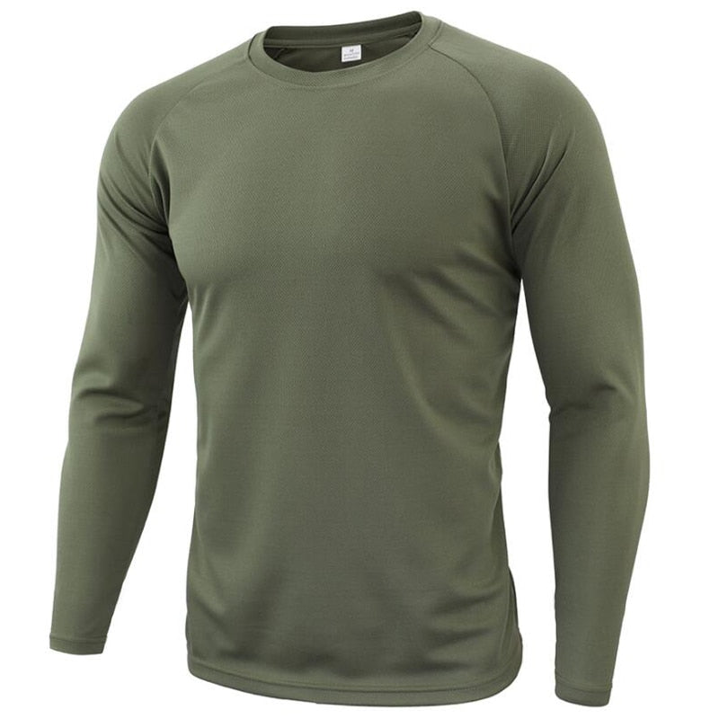 Outdoor Hunting Tactical T Shirts Combat Military Hunting T-shirt Breathable Quick Dry Army Camo Fishing Hiking Camping Tee Tops Green