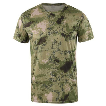 Outdoor Hunting Tactical T Shirts Combat Military Hunting T-shirt Breathable Quick Dry Army Camo Fishing Hiking Camping Tee Tops short ruins